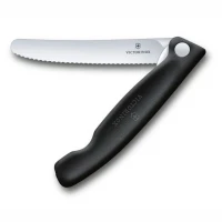 Briceag Cutit Pliabil Victorinox, Swiss Classic Paring Knife, Lama Zimtata 11cm, Negru