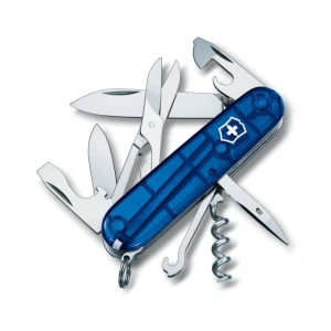 Briceag Multifunctional Victorinox Climber, Albastru Transparent, 9.10cm