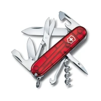 Briceag Multifunctional Victorinox Climber, Rosu Transparent, 9.10cm Briceag Multifunctional Victorinox Climber, Rosu Transparent, 9.10cm