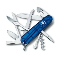 Briceag, Multifunctional, Victorinox, Huntsman,, Albastru, Transparent,, 9.10cm, 1.3713.T2, Instrumente pentru Taiat, Instrumente pentru Taiat Victorinox, Instrumente Victorinox, pentru Victorinox, Taiat Victorinox, Victorinox