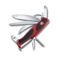 Briceag Multifunctional Victorinox RangerGrip 57 Hunter One Hand, Negru/Rosu, 13cm