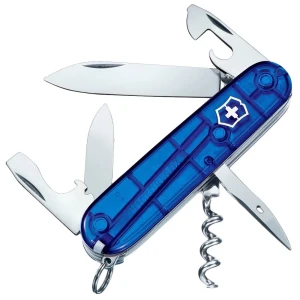 Briceag Multifunctional Victorinox, Spartan, 9.1cm, Albastru Transparent, Blister