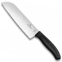 Cutit Bucatarie Victorinox SANTOKU, Lama 17cm, Negru, Blister