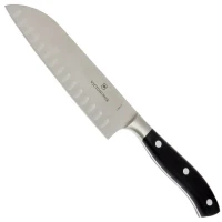 Cutit Bucatarie Victorinox Santoku, Lama Gofrata 17 cm, ,Negru, Cutie Cadou