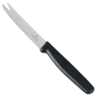 Cutit Bucatarie Victorinox, Swiss Classic Branza si Carnati, Lama Zimtata 11cm, Negru