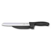 Cutit Bucatarie Victorinox Swiss Classic DUX-Knife, margine ondulata, 21cm, negru