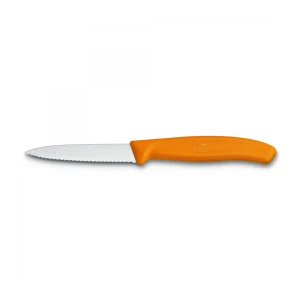 Cutit Bucatarie Victorinox, Swiss Classic Paring Knife, Lama Zimtata 8cm, Portocaliu