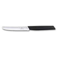 Cutit Bucatarie Victorinox Swiss Modern Table Knife, Lama Zimtata 11cm, Negru