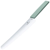 Cutit Bucatarie Victorinox, Swiss Modern pentru Paine , Lama Zimtata 26cm, Verde, Blister