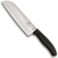 Cutit Bucatarie Victorinox SwissClassic Santoku Knife, Lama Gofrata 17cm, Negru, Blister