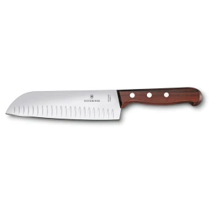 Cutit Bucatarie Victorinox Wood Santoku Knife, Lama Gofrata 17cm, Lemn , Maro, Cutie Cadou Cutit Bucatarie Victorinox Wood Santoku Knife, Lama Gofrata 17cm, Lemn , Maro, Cutie Cadou
