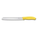 Cutit Feliat Victorinox SwissClassic Bread Knife, Lama Zimtata 21cm, Galben, Blister