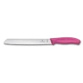 Cutit Feliat Victorinox SwissClassic Bread Knife, Lama Zimtata 21cm, Roz, Blister