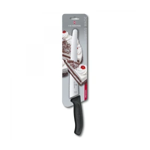 Cutit Feliat Victorinox Swissclassic Pastry Knife, Lama Zimtata 26cm, Negru, Blister
