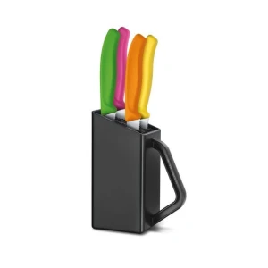 Set 4 Cutite Bucatarie Victorinox, Suport Negru