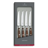 Set 4 Cutite Carne Victorinox Grand Maître Wood, 12cm, Maro  Set 4 Cutite Carne Victorinox Grand Maître Wood, 12cm, Maro
