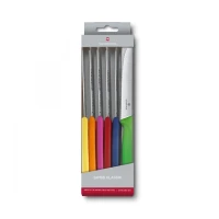 Set, 6, Cutite, Victorinox,, Swiss, Classic,, Tomato, Knife, Set,, Lama, Zimtata, 11cm,, Multicolor, 6.7839.6G, Instrumente pentru Taiat, Instrumente pentru Taiat Victorinox, Instrumente Victorinox, pentru Victorinox, Taiat Victorinox, Victorinox