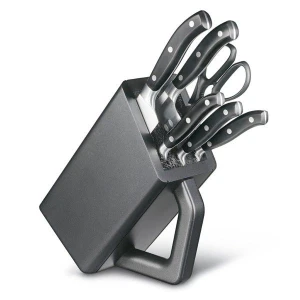 Set 6 Cutite Si Foarfeca Bucatarie Victorinox Grand Maitre Cutlery, Negru