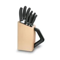 Set 8 Cutite Bucatarie Victorinox, Suport Lemn