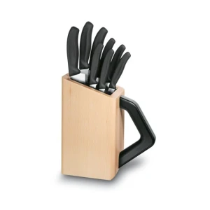 Set 8 Cutite Bucatarie Victorinox, Suport Lemn