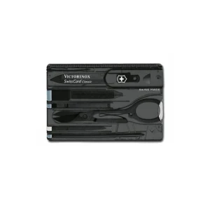 Trusa Multifunctionala Victorinox Swiss Card Classic, Negru Transparent, Blister