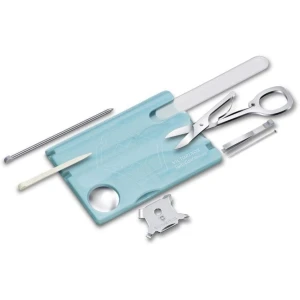 Trusa Multifunctionala Victorinox Swiss Card Nailcare, Ice-blue Translucent, Blister