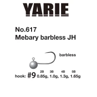 Jig Yarie 617 Mebary Barbless nr.9 0.85g 5buc/plic Jig Yarie 617 Mebary Barbless nr.9 0.85g 5buc/plic