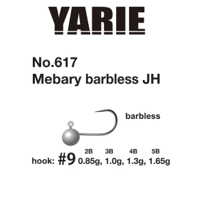 Jig Yarie 617 Mebary Barbless Nr.9 1g 5buc/plic