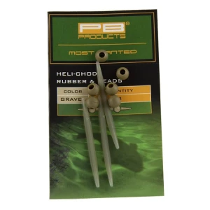 Pb Heli-chod Rubber & Beads Gravel 3buc