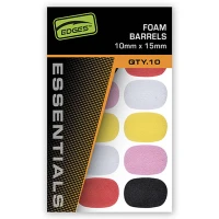 Spuma Flotanta Fox Foam Barrels - Mixed Colours, 10x15mm, 10buc/pac