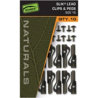 Clips Plumb Pierdut + Pin Fox Edges Naturals Lead Clip & Pegs Nr.10, 10buc/pac