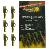 Clipsuri Plumb Pierdut Select Baits Standard Lead Clips Weed Green, 10buc/pac Clipsuri Plumb Pierdut Select Baits Standard Lead Clips Weed Green, 10buc/pac