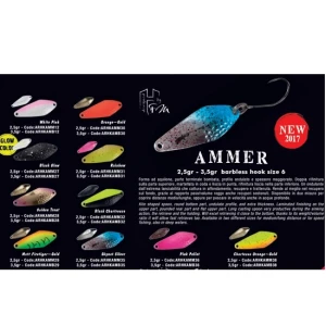 Lingurita Oscilanta Colmic Ammer 2.5gr White Pink