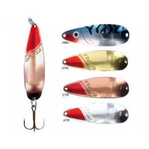 Lingura Oscilanta Rublex Orkla Nr4 17g/67mm Argint + Cap Rosu