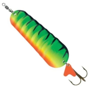 Lingurita Oscilanta Abu Garcia Atom, Culoare Tiger, 9cm, 35g, 1buc/pac