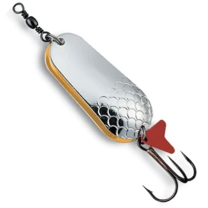 Oscilanata Dam Effzett Twin Spinner Spoon, Silver Gold, 10cm, 60g, 1buc/pac