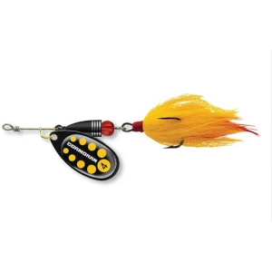 Lingurita Rotativa Cormoran Bullet Bucktail Nr5 20g Black Yellow