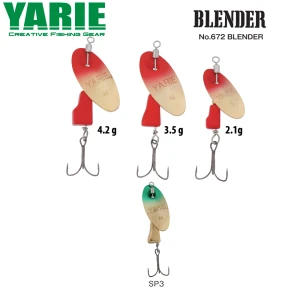 Lingurita Rotativa Yarie 672 Blender Sp3 Green/gold 3.5g