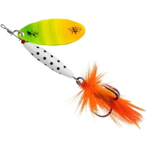 Lingurita Rotativa Abu Garcia Reflex White Lf, Firetiger, 18g, 6.5cm