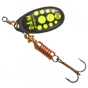Lingurita Rotativa Dam Effzett Standard, Black Yellow, Nr.4, 10g, 1buc/pac