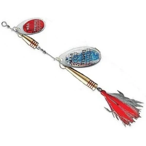 Lingurita Rotativa Dam Effzett Tandem Dressed, Silver Red, 10g, 1buc/pac