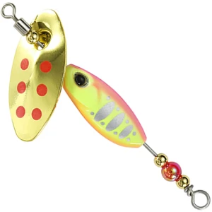 Lingurita Rotativa Duo Spearhead Ryuki Spinner, Asa4073 Pink Chart Yamame, 2cm, 3.5g