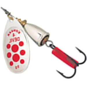 Lingurita Rotativa KONGER Devil Nr.1, AS23 White Red Dot, 4.00g Lingurita Rotativa KONGER Devil Nr.1, AS23 White Red Dot, 4.00g