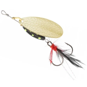 Lingurita Rotativa Mikado Spinner M-grub, Gold / Black Lemon, Nr.2, 7g