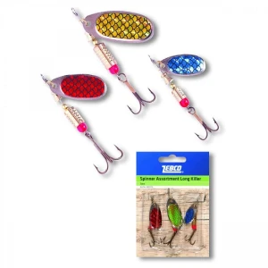 Set 3 Rotative Zebco Spinnerset Assortment Long Killer