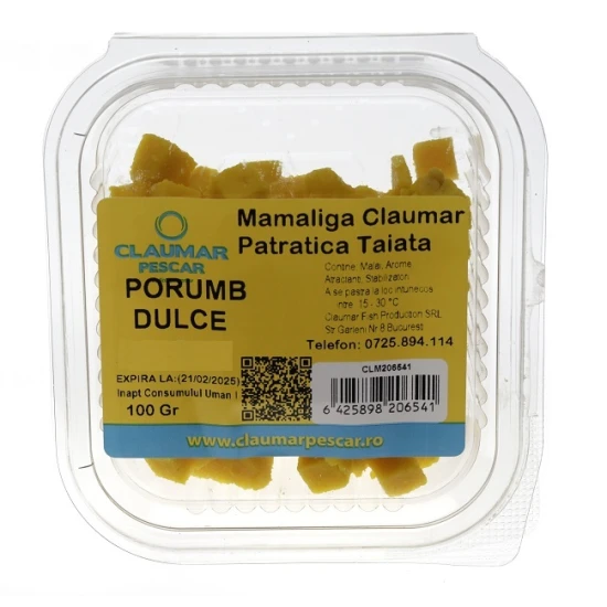 Mamaliga Claumar Patratica 100gr Taiata 14mm Porumb Dulce
