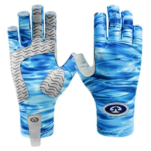 Manusi Flying Fisherman Sunbandit Pro Series Gloves Blue Water S-m