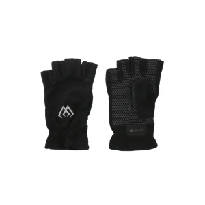 Manusi Mikado Fleece - Half Finger M - Black - Gray