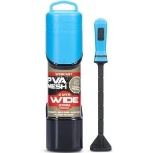 Kit Plasa Solubila + Tija Compresie Nash Webcast Ultra Weave Pva Wide, 37mm X 4m
