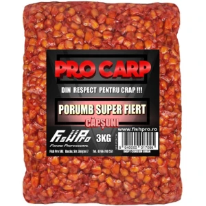 Porumb Super Fiert FISH PRO, Capsuni, 3kg Porumb Super Fiert FISH PRO, Capsuni, 3kg